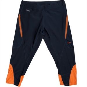 Nike Fit Dry NavyBlue&Orange Crop Sz M